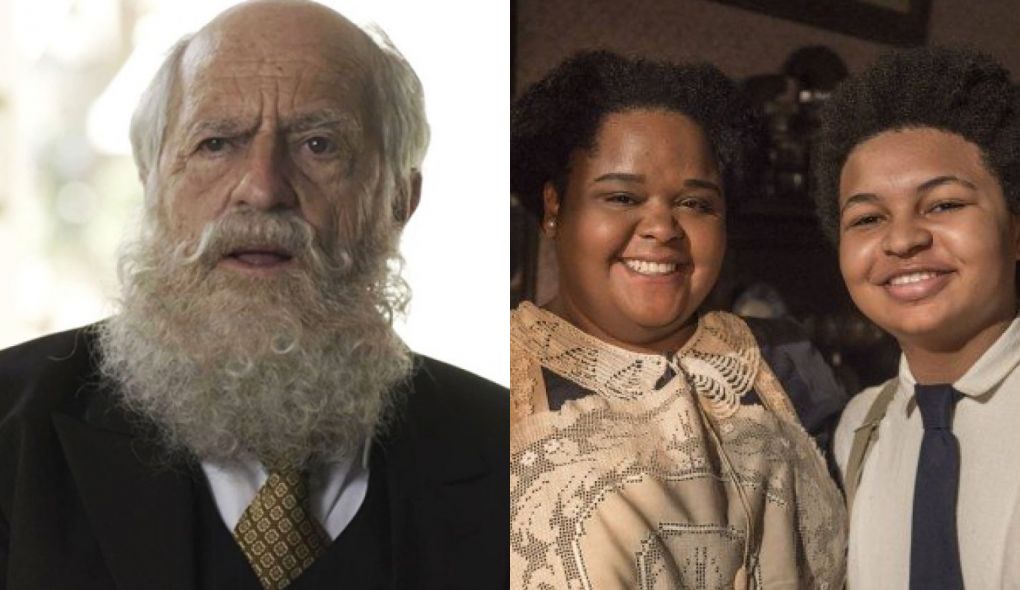 Barao (Ary Fontoura), Tenoria (Polly Marinho) e Estilingue (JP Rufino) de Orgulho e Paixao
