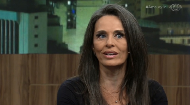 Carla Vilhena no Programa Amaury Jr., na Band