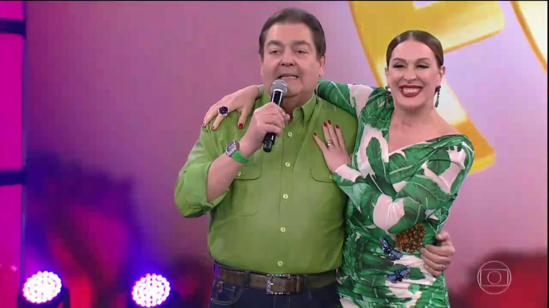 Faustão e Claudia Raia