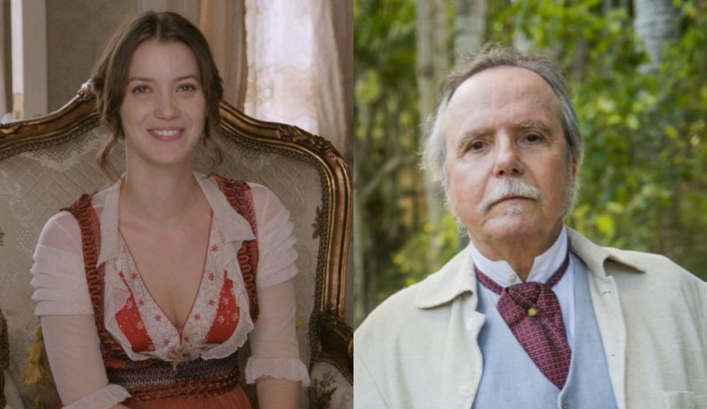 Elisabeta (Nathalia Dill) e Felisberto (Tato Gabus Mendes) de Orgulho e Paixao