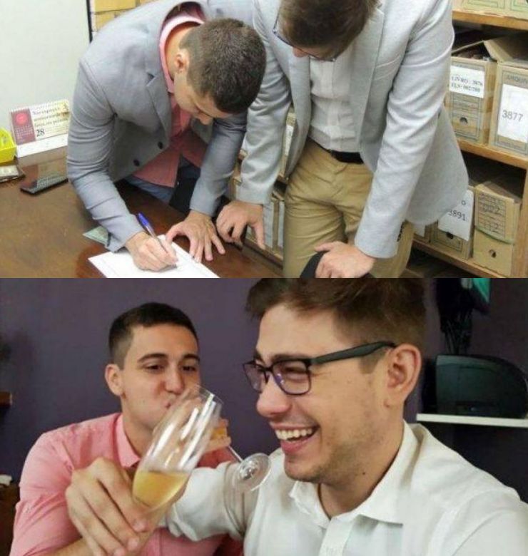 Erick Rianelli e Pedro Figueiredo oficializaram a uniao