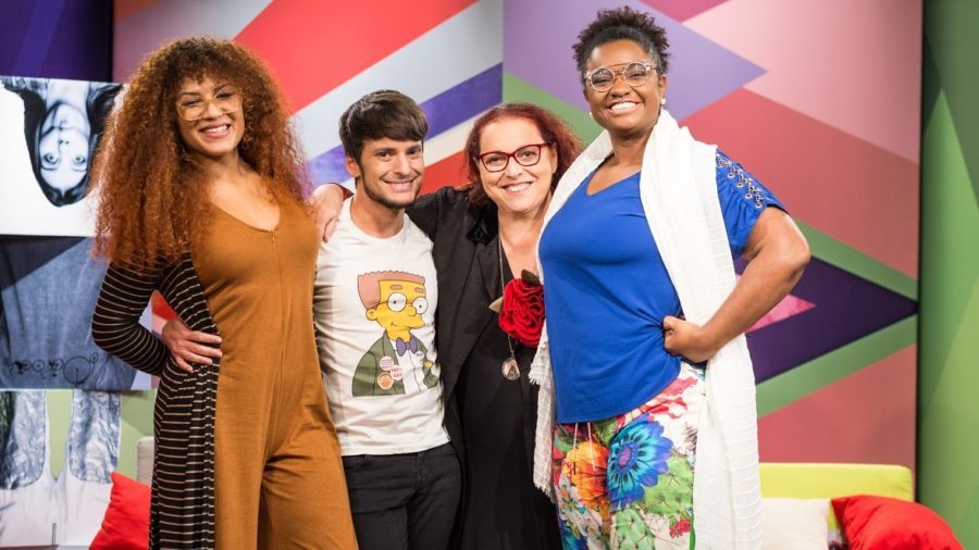Mel Gonçalves, Fefito, Ellen Oléria e Cida Moreira no Estação Plural