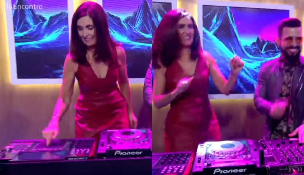 Fatima Bernardes e DJ Dennis no Encontro