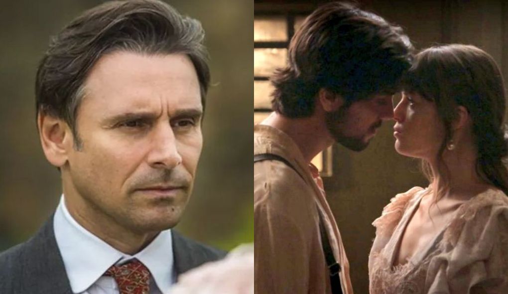 Jorge (Murilo Rosa), Ernesto (Rodrigo Simas) e Ema (Agatha Moreira) de Orgulho e Paixao