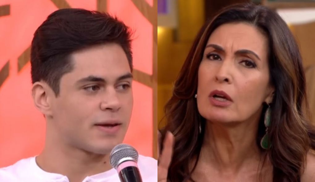 Lucas Veloso e Fatima Bernardes no Encontro