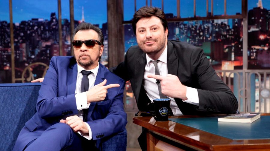 Marcelo Nova e Danilo Gentili no The Noite