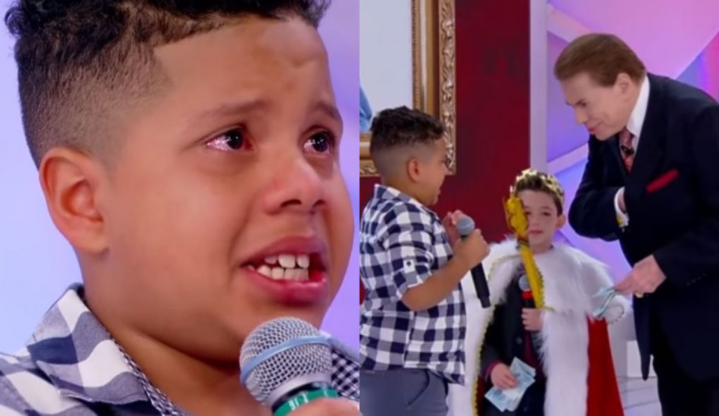 Menino caiu no choro no Programa Silvio Santos