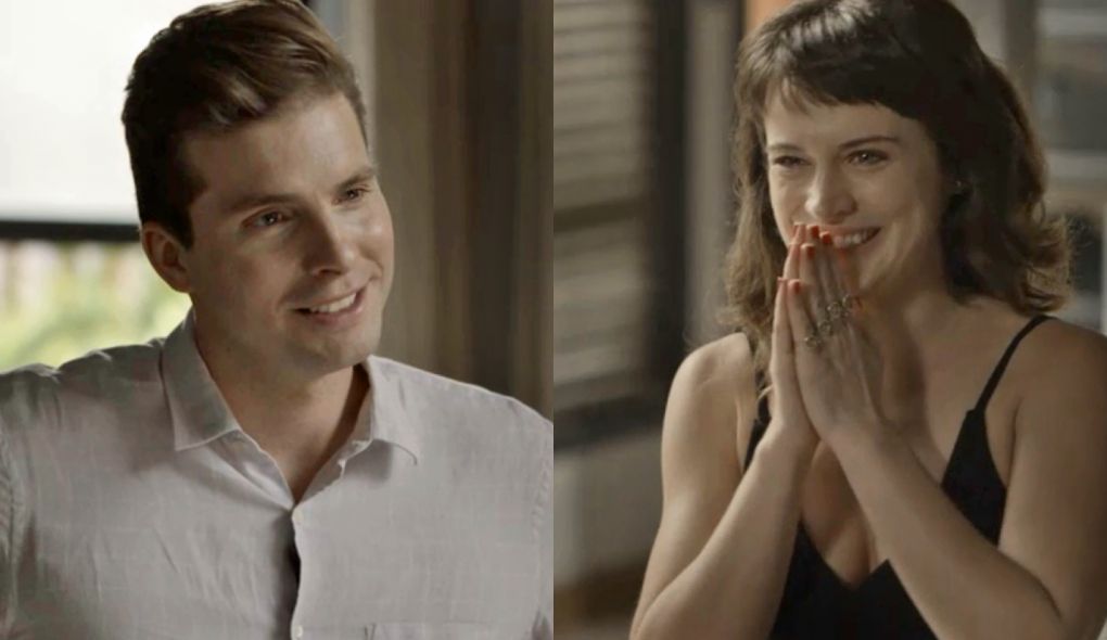 Patrick (Thiago Fragoso) e Clara (Bianca Bin) de O Outro Lado do Paraiso