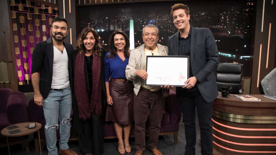 Maurício de Souza e Família no Programa do Porchat