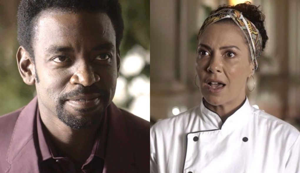 Roberval (Fabrício Boliveira) e Cacau (Fabiula Nascimento) de Segundo Sol