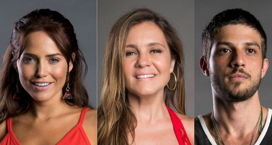 Rosa (Leticia Colin), Laureta (Adriana Esteves) e Ícaro (Chay Suede) em Segundo Sol