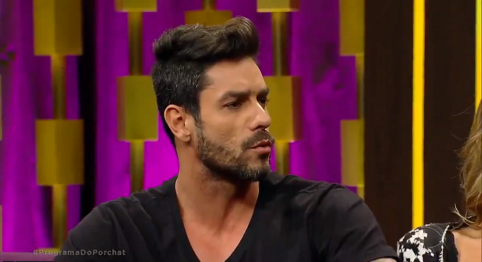 Diego em entrevista para o Programa do Porchat, da Record (Reprodução)