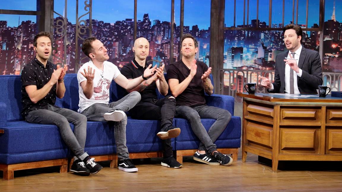 Simple Plan e Danilo Gentili no The Noite