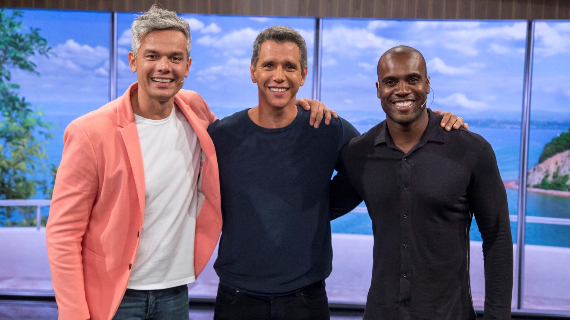 Marcio Garcia recebe Otaviano Costa e Rafael Zulu