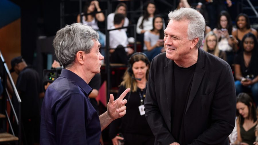 Serginho Groisman e Pedro Bial no Altas Horas