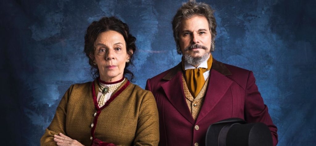 Rosi Campos e Edson Celulari em O Tempo Não Para, próxima novela das sete