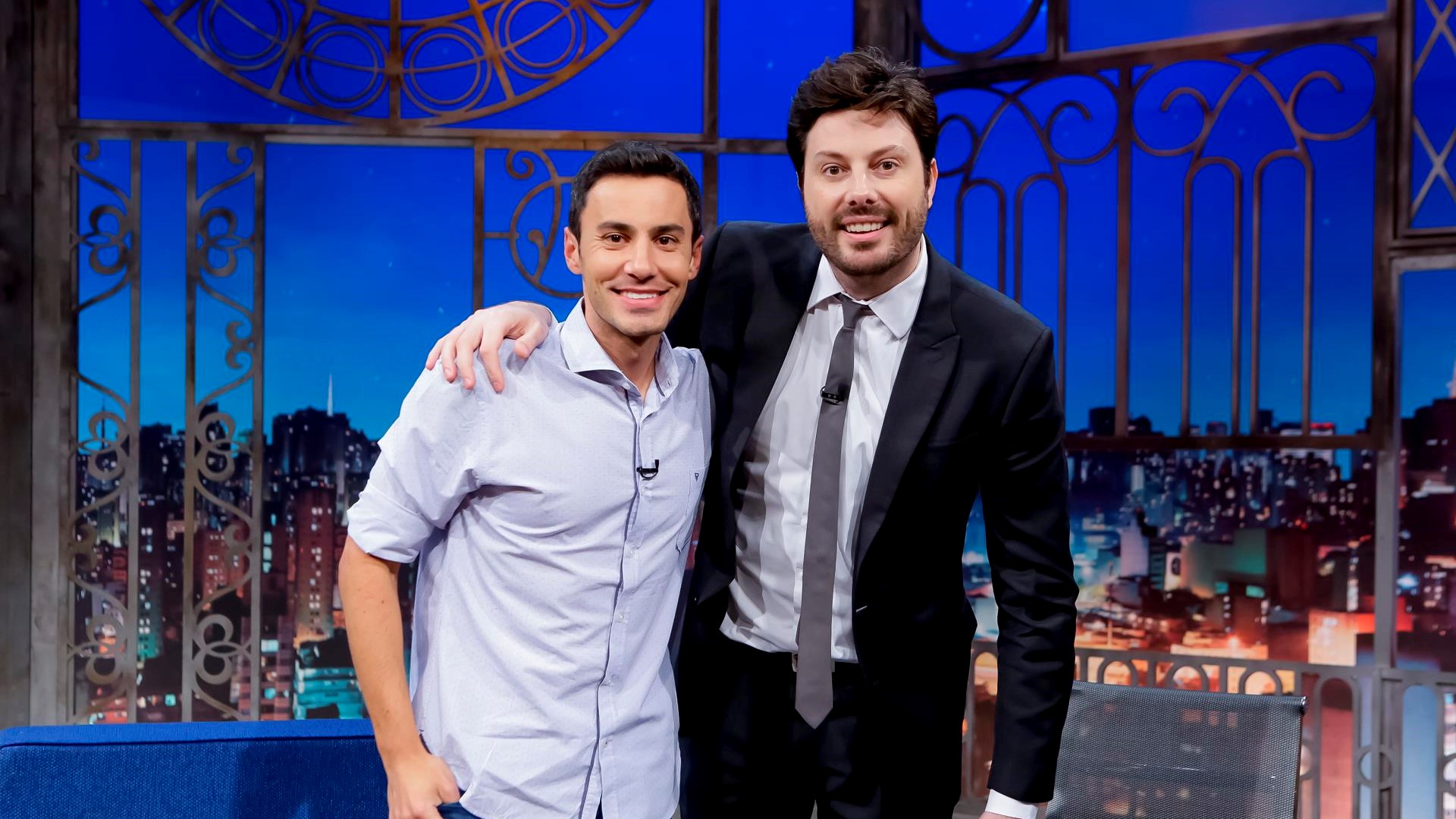 Bruno Vicari e Danilo Gentili no The Noite