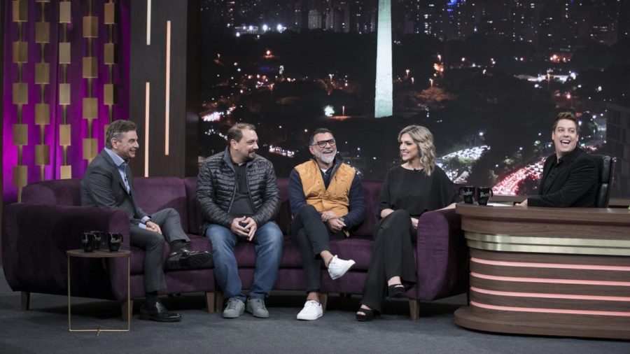 Comentaristas esportivos no Programa do Porchat