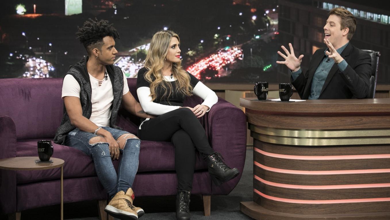 D'Black e Nadja no Programa do Porchat