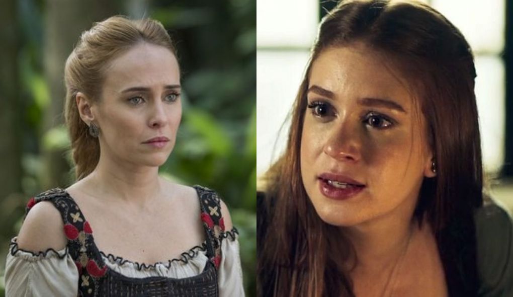 Diana (Fernanda Nobre) e Amalia (Marina Ruy Barbosa) de Deus Salve o Rei