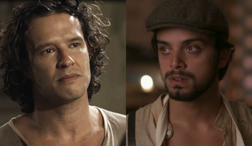 Edmundo (Nando Rodrigues) e Ernesto (Rodrigo Simas) de Orgulho e Paixao