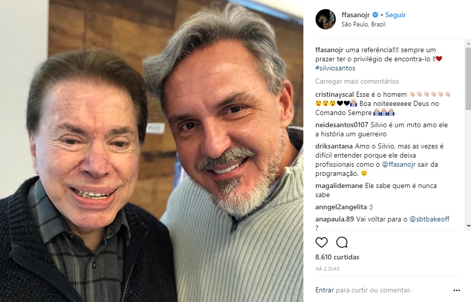 Fabrizio Fasano e Silvio Santos
