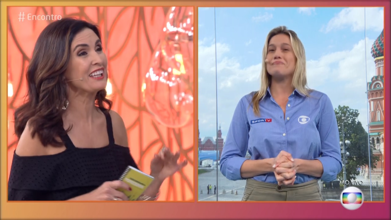 Fernanda Gentil participou de link no Encontro