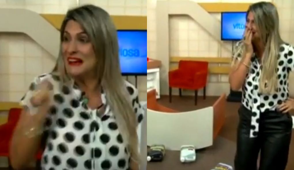 Gabriela Ceschim, apresentadora do Manha Vitoriosa