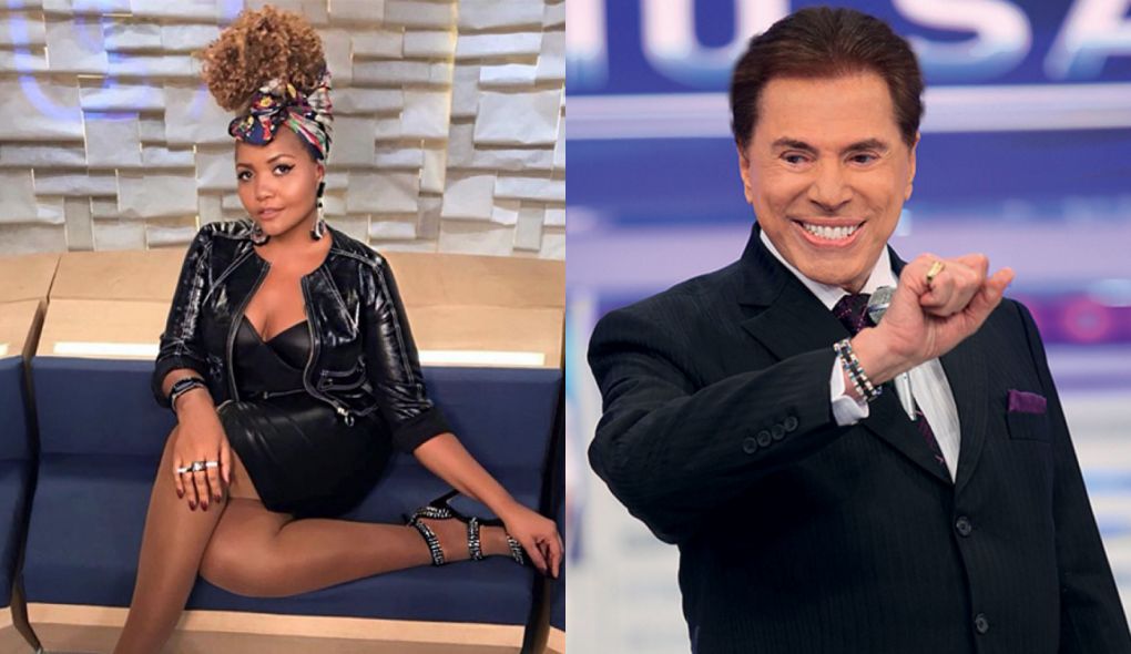 Gaby Amarantos e Silvio Santos