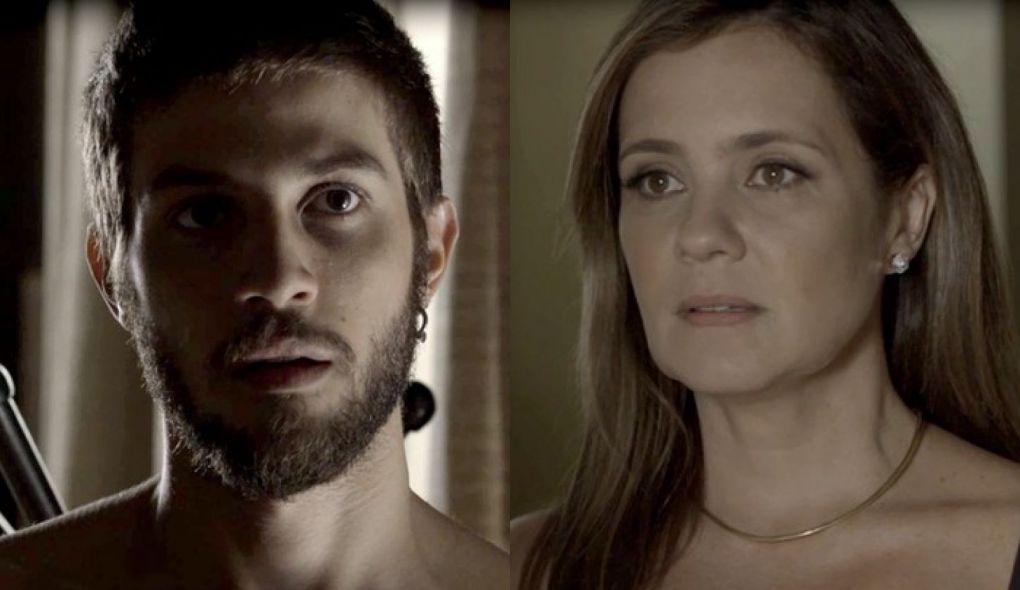 Icaro (Chay Suede) e Laureta (Adriana Esteves) de Segundo Sol