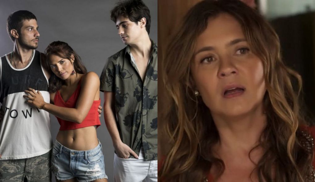 Icaro (Chay Suede), Rosa (Leticia Colin), Valentim (Danilo Mesquita) e Laureta (Adriana Esteves) de Segundo Sol