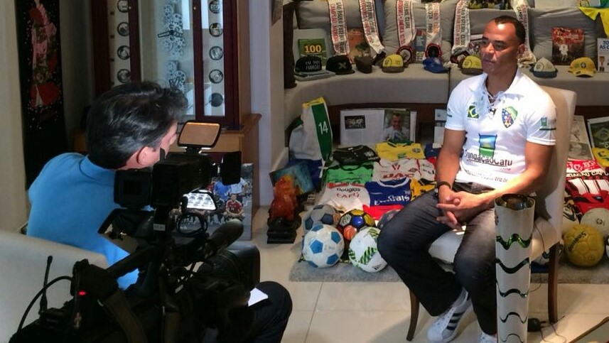 Cafu no programa Arquivo A da TV Aparecida