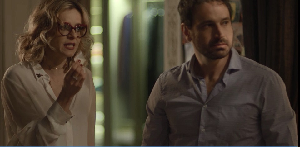 Karen (Maria Luisa Mendonça) e Edgar (Caco Ciocler) em Segundo Sol