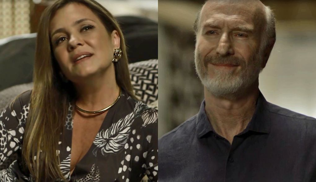 Laureta (Adriana Esteves) e Severo (Odilon Wagner) de Segundo Sol