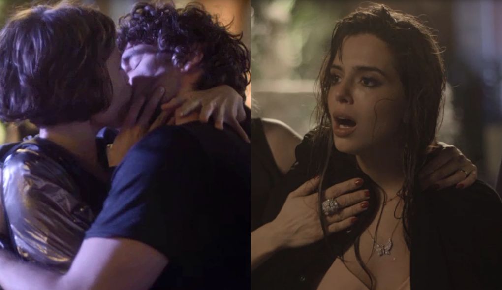 Manu (Luisa Arraes), Narciso (Osmar Silveira) e Rochelle (Giovanna Lancellotti) de Segundo Sol