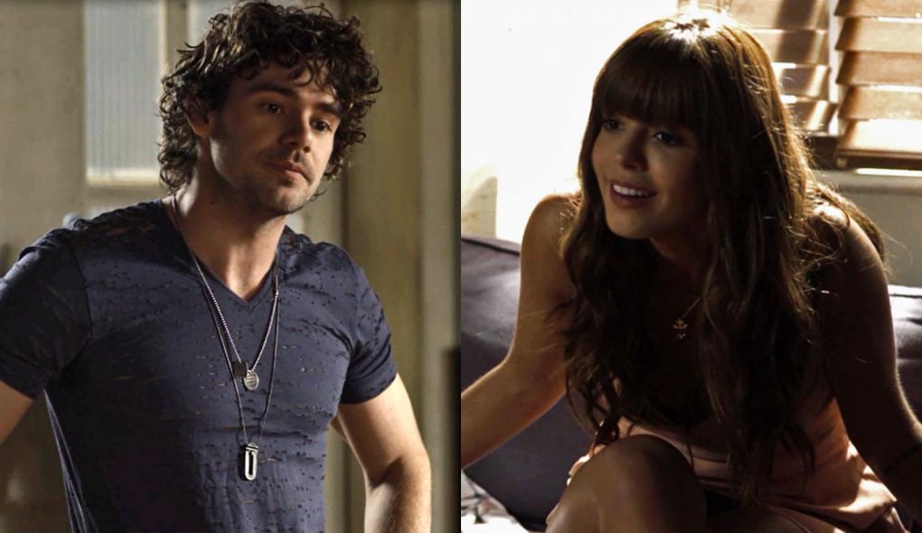 Narciso (Osmar Silveira) e Rochelle (Giovanna Lancellotti) de Segundo Sol