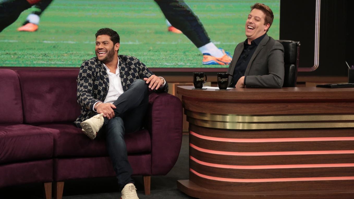 Hulk e Fábio Porchat no Programa do Porchat