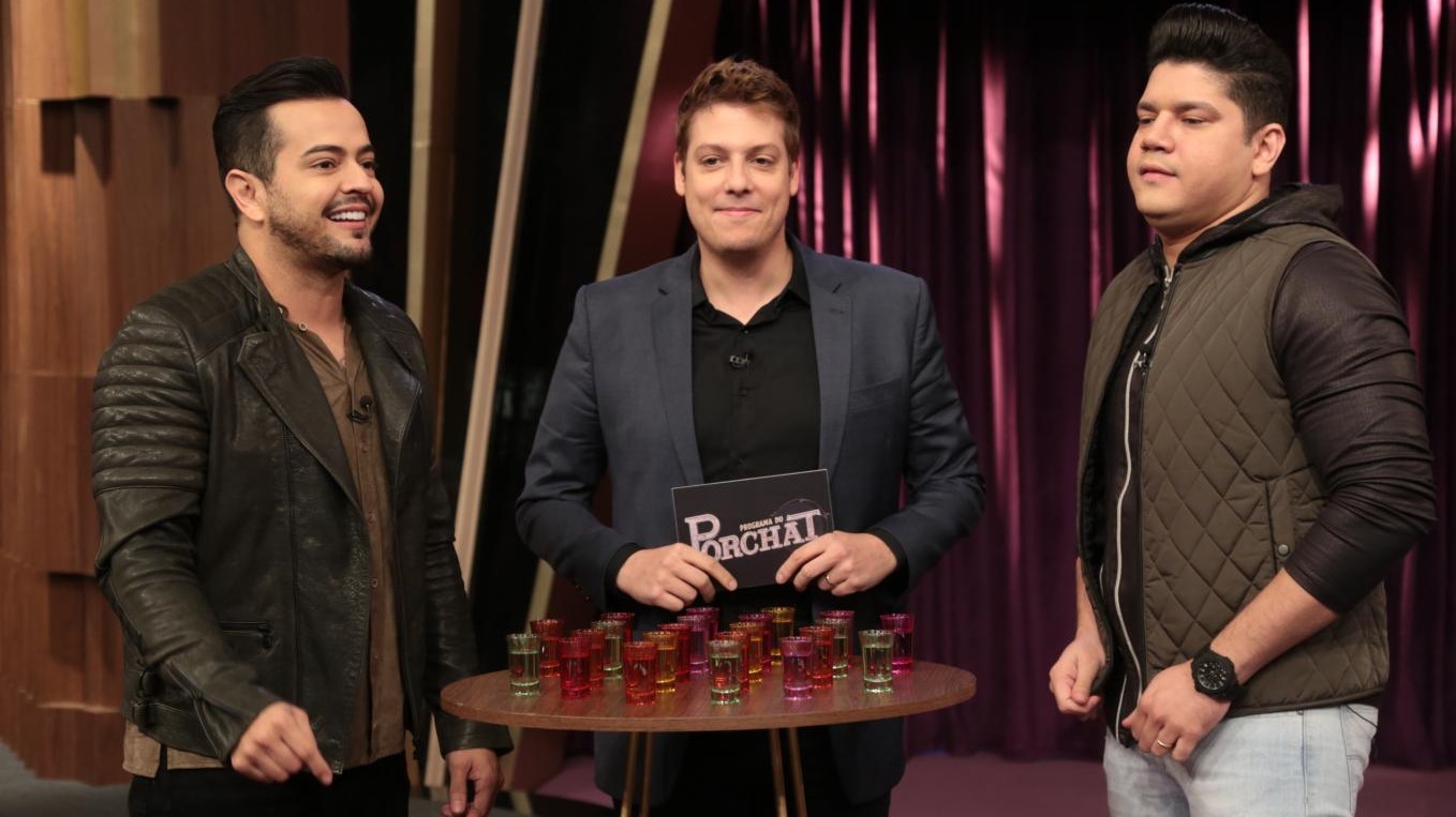Dupla sertaneja Henrique & Diego no Programa do Porchat