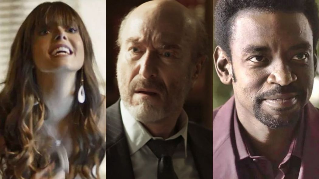 Rochelle (Giovanna Lancellotti), Severo (Odilon Wagner) e Roberval (Fabricio Boliveira) de Segundo Sol