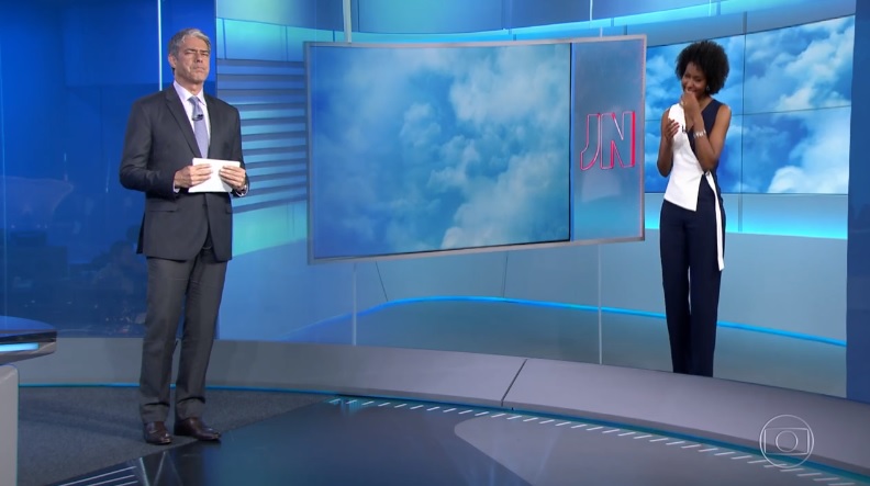 William Bonner e Maju Coutinho no Jornal Nacional