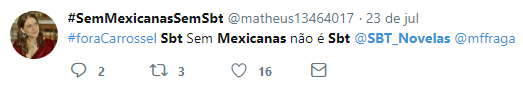 Internautas se manifestam contra a reprise de Carrossel (Reprodução: Twitter)