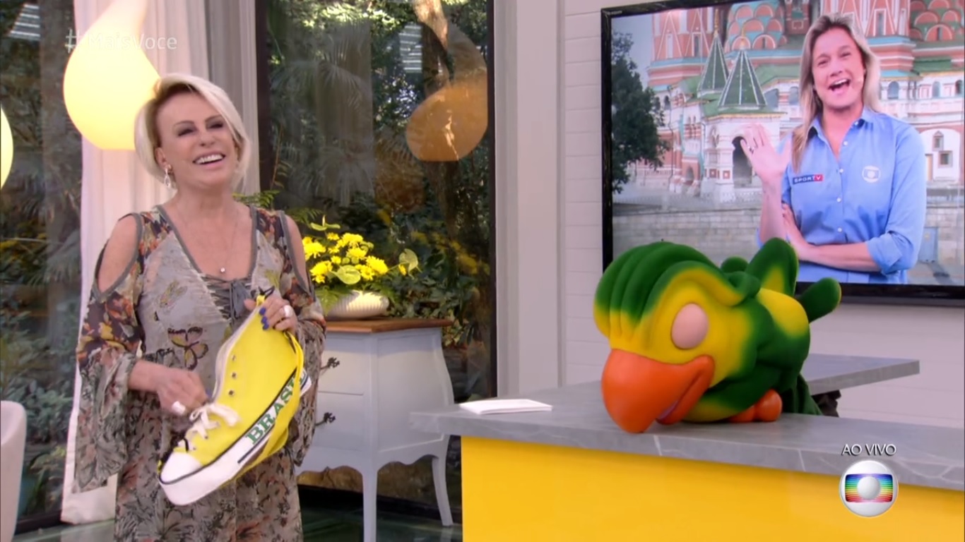 Ana Maria Braga, Fernanda Gentil e Louro Jose no Mais Voce
