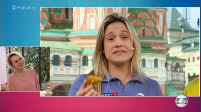 Ana Maria Braga e Fernanda Gentil, no Mais Você, na Globo