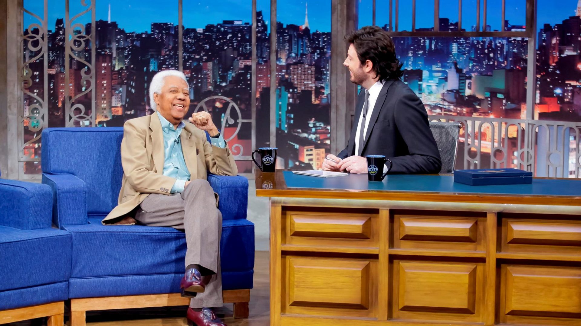 Bira e Danilo Gentili no The Noite