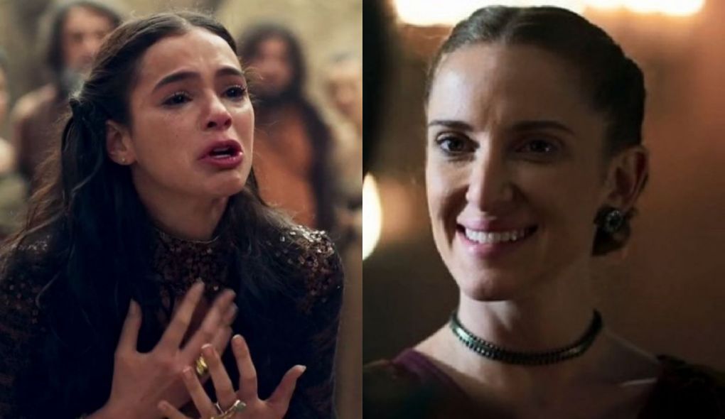 Catarina (Bruna Marquezine) e Luciola (Carolina Ferman) de Deus Salve o Rei