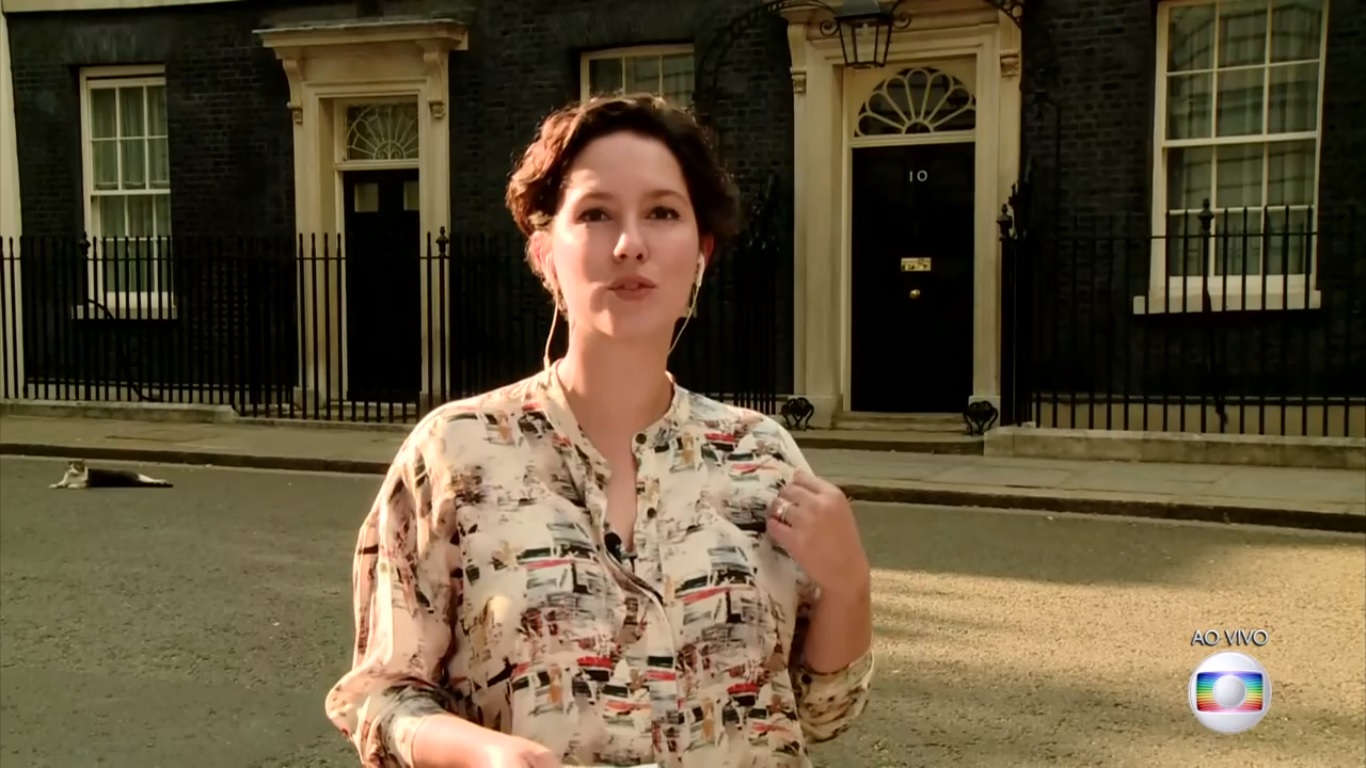 Cecilia Malan realizou um link de Londres para o Jornal Hoje