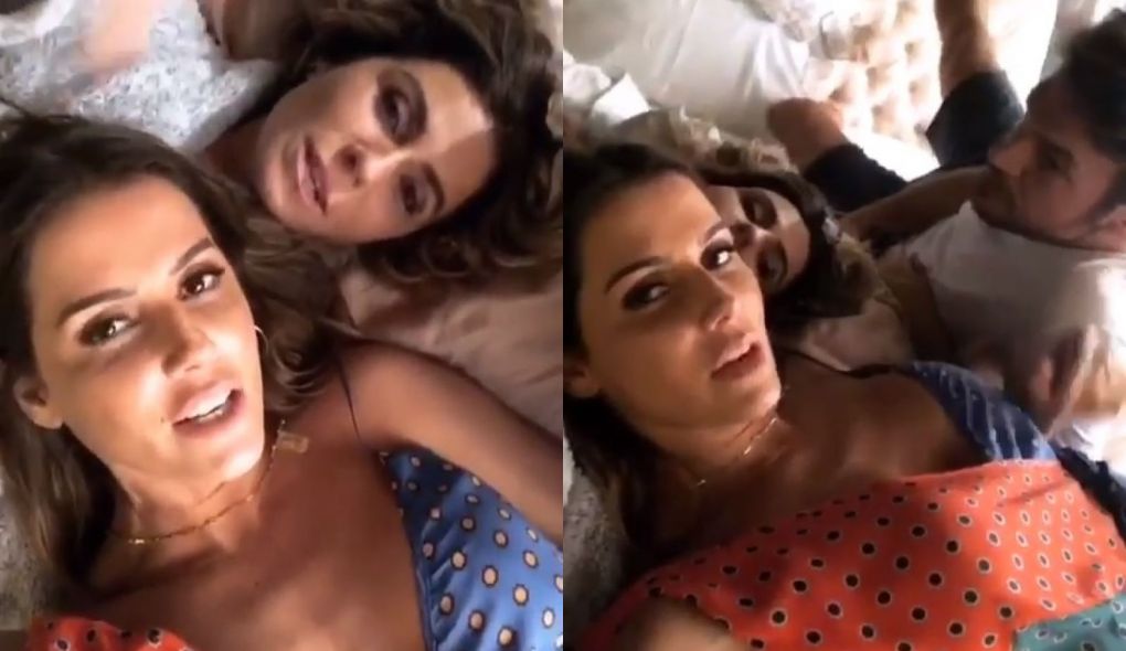 Deborah Secco, Giovanna Antonelli e Emilio Dantas nos bastidores de Segundo Sol