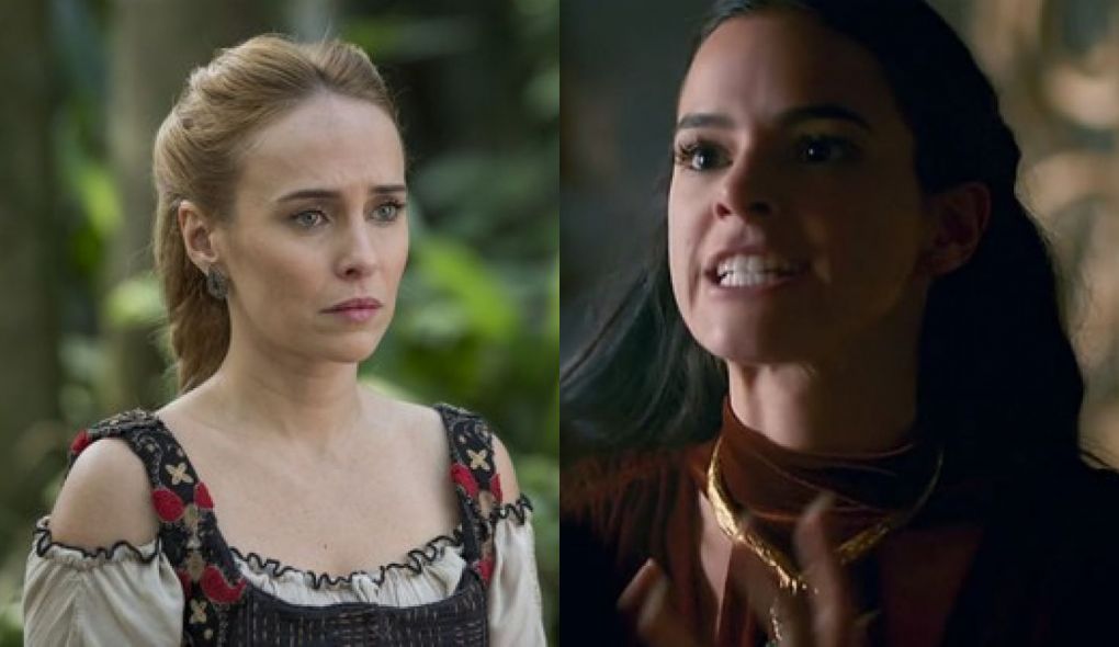 Diana (Fernanda Nobre) e Catarina (Bruna Marquezine) de Deus Salve o Rei