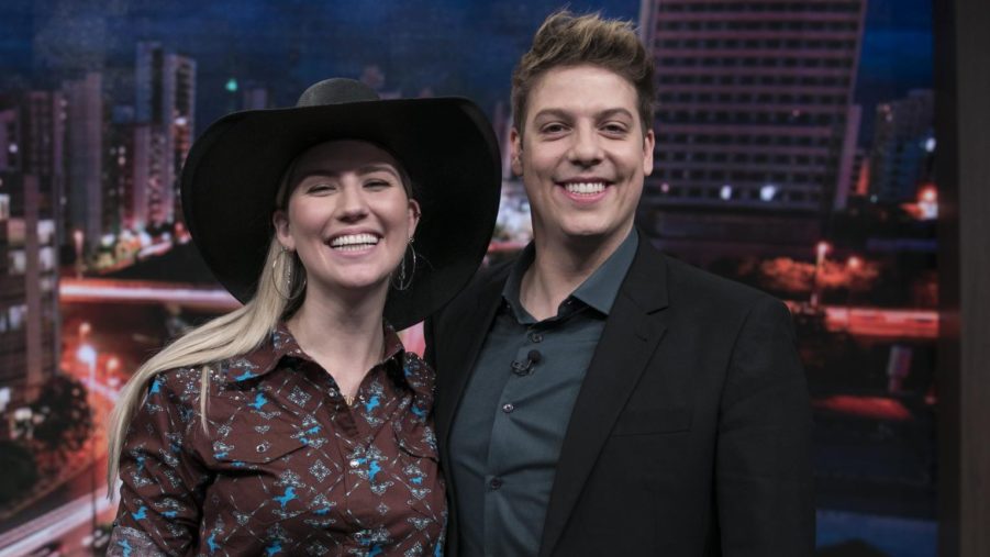 Fábio Porchat e Bruna Viola no Programa do Porchat