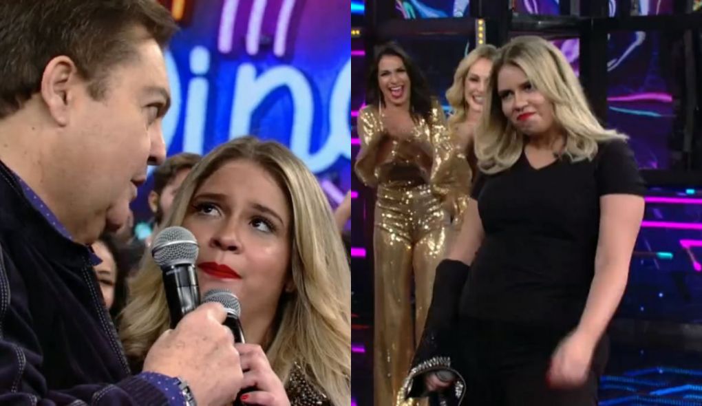 Faustao e Marilia Mendonca no Domingao